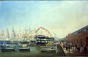Photo of "THE OPENING OF THE DRY DOCK AT NAPLES, 1852" by SALVATORE FERGOLA