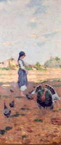 Photo of "A YOUNG GIRL FEEDING TURKEYS" by NICCOLO CANNICCI