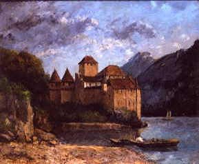 Photo of "LE CHATEAU DE CHILLON, LAKE GENEVA, SWITZERLAND, 1874" by GUSTAVE COURBET