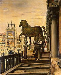 Photo of "THE HORSES, ST. MARK'S SQUARE, VENICE" by SCHOOL ITALIAN