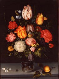 Photo of "FLOWERS IN GLASS BEAKER" by AMBROSIUS THE YOUNGER BOSSCHAERT
