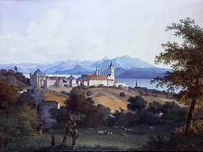 Photo of "A VIEW OF LAUSANNE, SWITZERLAND" by JOSEPH AUGUST (ATTRIBUT KNIP