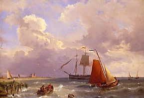 Photo of "SHIPPING OFF THE DUTCH COAST, 1869" by HERMANUS KOEKKOEK