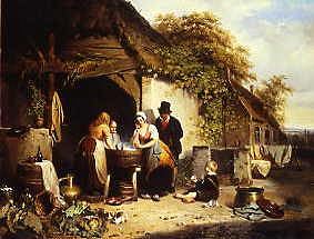 Photo of "A FAMILY BY THE WASHING TUB, 1850" by DAVID DE NOTER