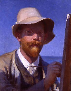 Photo of "A SELF-PORTRAIT OF THE ARTIST AT HIS EASEL" by PEDER SEVERIN KROYER