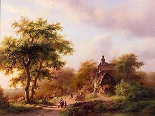 Photo of "EVENING SCENE IN THE DUTCH COUNTRYSIDE,1856" by FREDERICK MARIANUS KRUSEMAN