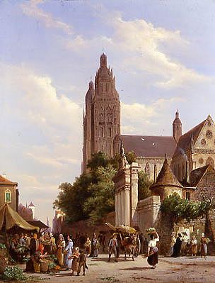 Photo of "THE CATHEDRAL AT TOURS, FRANCE, 1883" by PIETER CHRISTIAN DOMMERSEN