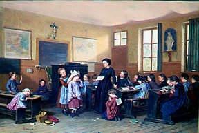 Photo of "IN THE SCHOOL ROOM" by THEOPHILE EMMANUEL DUVERGER