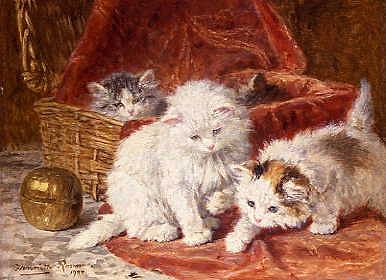 Photo of "PLAYFUL KITTENS, 1907" by HENRIETTE RONNER- KNIP