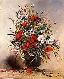 Photo of "WILD FLOWERS IN A VASE" by EUGENE-HENRY CAUCHOIS