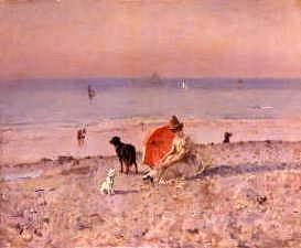 Photo of "ON THE BEACH" by ALFRED STEVENS