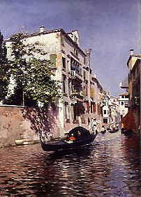 Photo of "A GONDOLA ON A VENETIAN CANAL" by RUBENS (IN COPYRIGHT IN SANTORO