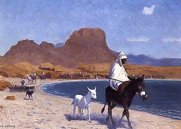 Photo of "A CARAVAN BY THE SEA" by JEAN LEON GEROME