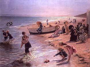 Photo of "ELEGANT LADIES SEATED ON A BEACH" by PAUL ABRAHAM LEO ROSSERT