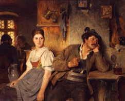 Photo of "FIGURES IN A TAVERN INTERIOR" by HUGO KAUFFMANN