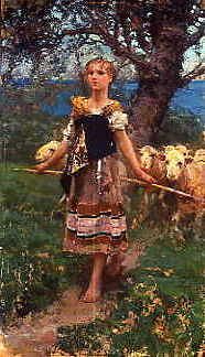 Photo of "THE YOUNG SHEPHERDESS" by FRANCESCO PAOLO MICHETTI