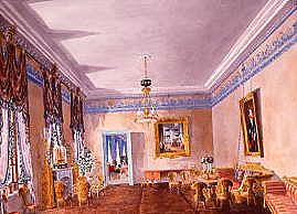 Photo of "THE DRAWING ROOM IN THE HOUSE OF THE PRINCES GAGARINE, ST. PETERSBURG" by KARL IVANOVICH KOLLMANN