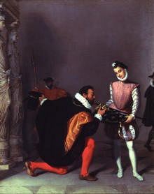 Photo of "SPANISH AMBASSADOR,DON PEDRO OF TOLEDO KISSING SWORD OF HENRY IV" by JOHN AUGUSTE DOMINIQUE INGRES
