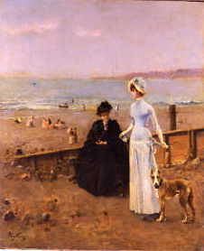 Photo of "TWO WOMEN ON A NORMANDY BEACH" by ALFRED STEVENS