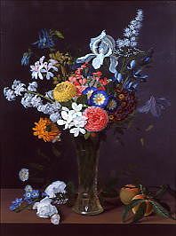 Photo of "STILL LIFE OF FLOWERS IN CRYSTAL VASE" by ANTON (ACTIVE 1820) STEINER