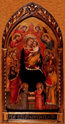 Photo of "MADONNA AND CHILD WITH ANGELS AND SAINTS" by PIETRO DI SANO