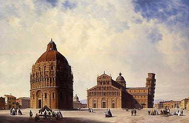 Photo of "A VIEW OF PISA, ITALY, 1864" by HUBERT SATTLER