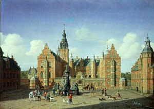 Photo of "FREDERIKSBORG CASTLE THE DEPARTURE OF THE ROYAL FALCON HUNT" by HEINRICH HANSEN