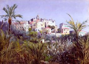 Photo of "A VIEW OF BORDIGHERA ON THE LIGURIAN COAST, 1902" by PEDER MONSTED