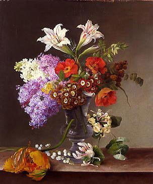 Photo of "A STILL LIFE OF FLOWERS" by HERMANIA NEERGAARD