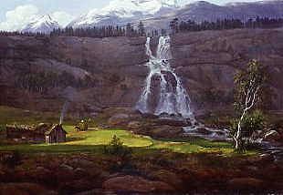 Photo of "THE WATERFALL AT NAERODALEN, NORWAY, 1830" by JOHAN CHRISTIAN CLAUSEN DAHL