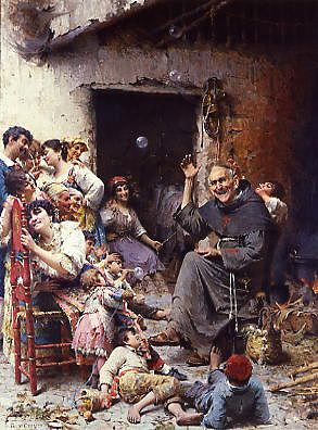 Photo of "THE HAPPY FRIAR, 1882" by GIACOMO DI CHIRICO