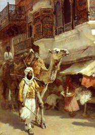 Photo of "FIGURES AND CAMELS IN A NORTH AFRICAN STREET" by EDWIN LORD WEEKS