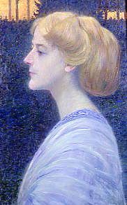 Photo of "A BLONDE WOMAN IN A LANDSCAPE" by WILHELM LIST