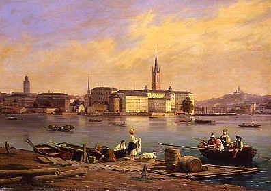 Photo of "RIDDARHOLMEN ON LAKE MALAREN, STOCKHOLM, SWEDEN, 1846" by MARTINUS RORBYE