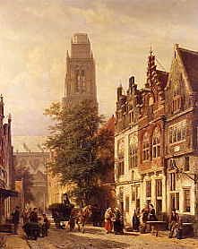 Photo of "VIEW OF ZALT-BOMMEL CHURCH, 1866." by CORNELIUS SPRINGER