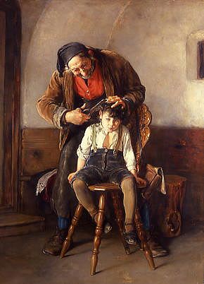 Photo of "THE VILLAGE BARBER." by NICOLAS GYSIS