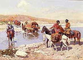 Photo of "COSSACKS FORDING A RIVER" by FRANZ ROUBAUD