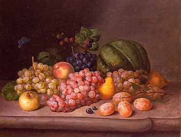 Photo of "STILL LIFE OF FRUIT, 1841" by JOHANN GEORG SEITZ