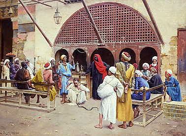 Photo of "THE SNAKE CHARMERS, 1888" by LUDWIG DEUTSCH