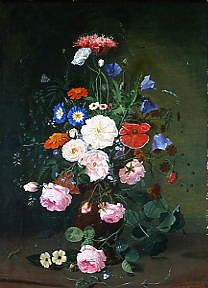Photo of "A STILL LIFE OF SUMMER FLOWERS, 1843" by OTTO DIDERICH OTTESEN