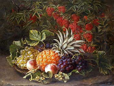Photo of "A STILL LIFE OF FRUIT, 1855" by JOHAN LAURENTZ JENSEN
