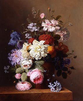 Photo of "A STILL LIFE OF FLOWERS" by ARNOLDUS BLOEMERS