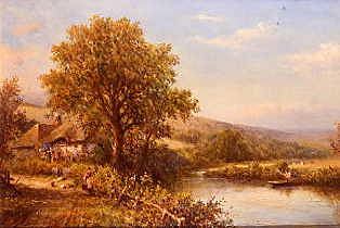 Photo of "BY THE RIVER ARUN, SUSSEX" by ALFRED AUGUSTUS GLENDENING