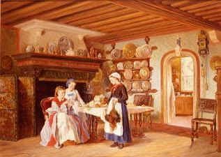 Photo of "A DOMESTIC SCENE" by THEOPHILE EMMANUEL DUVERGER