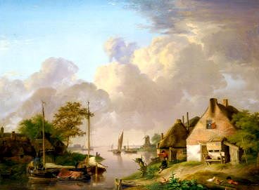 Photo of "VILLAGE ON A RIVER" by JAN VAN OS