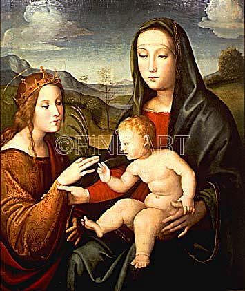 Photo of "MADONNA AND CHILD WITH ST. CATHERINE" by FRANCESCO RAIBOLONI