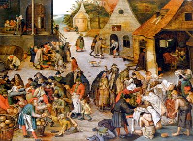 Photo of "THE VILLAGE MARKET." by PIETER (THE YOUNGER) BREUGHEL