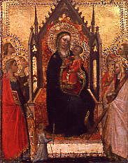 Photo of "VIRGIN AND CHILD ENTHRONED" by MASTER OF SAN LUCCHESE