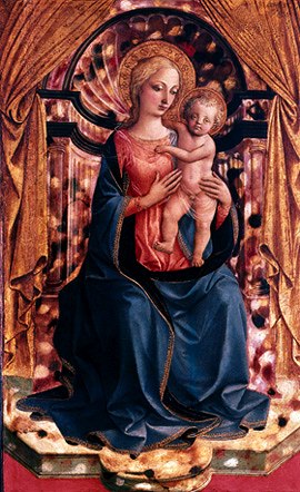 Photo of "MADONNA & CHILD ENTHRONED" by FRANCESCO DI STEFANO PESELLINO
