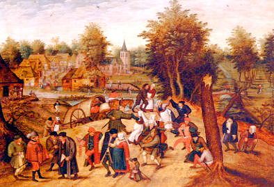 Photo of "RETURN FROM THE VILLAGE FAIR." by PIETER (THE YOUNGER) BREUGHEL